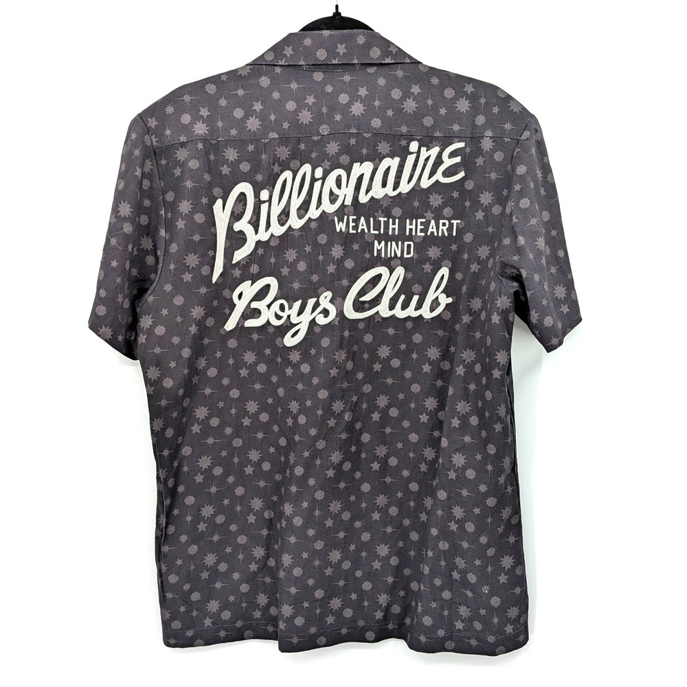 Billionaire Boys Club Tencel Linen Shirt Celestial Star Embroidered Back S